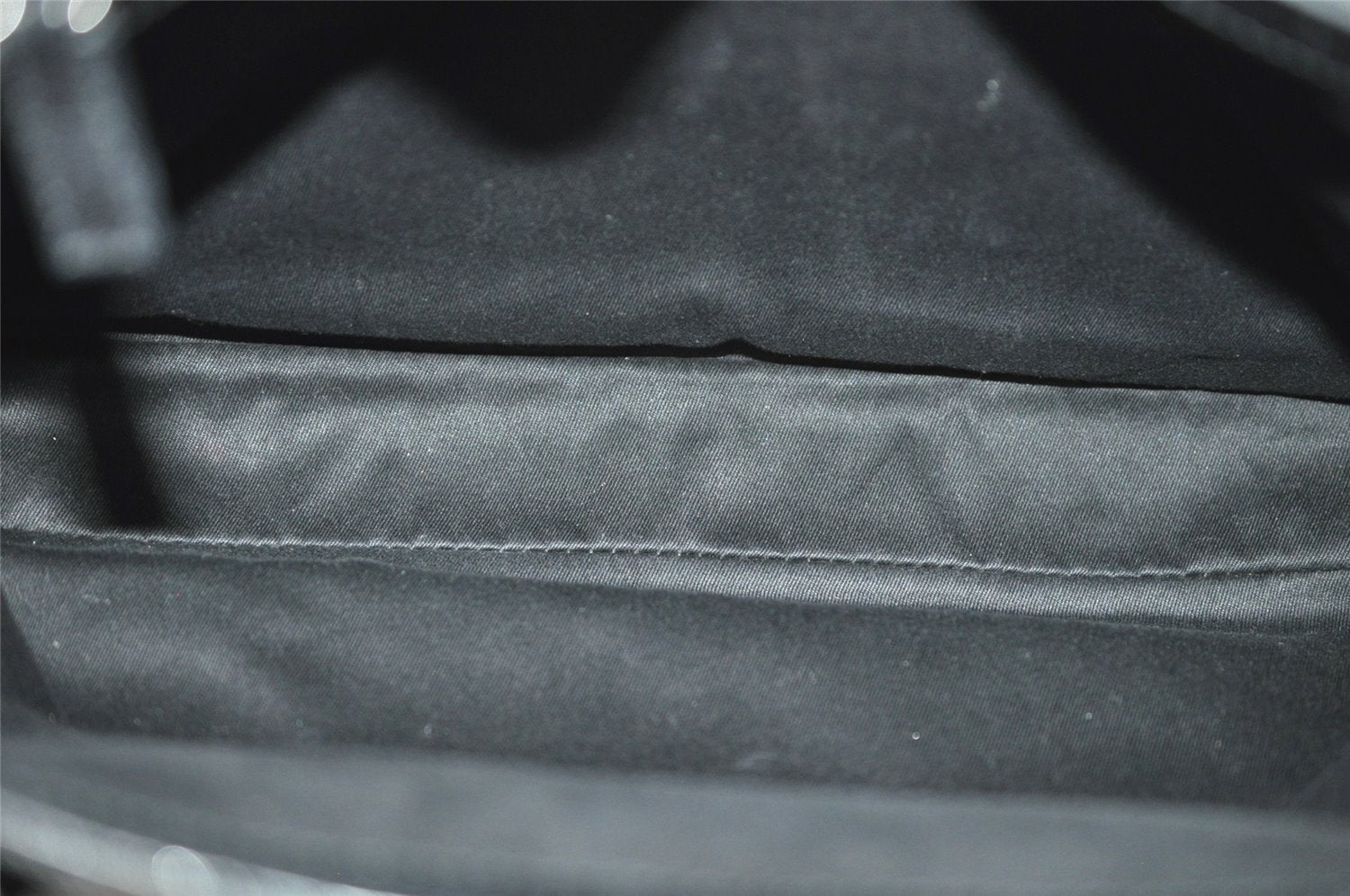 Authentic GUCCI Bamboo Vintage Hand Bag GG Canvas Leather 112526 Black 7913J