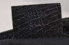 Authentic GUCCI Bamboo Vintage Hand Bag GG Canvas Leather 112526 Black 7913J