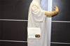 Authentic GUCCI Vintage Shoulder Bag Purse Enamel White Junk 7914J