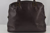 Authentic FENDI Vintage 2Way Shoulder Hand Bag Leather Brown 7916J