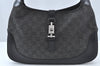 Authentic GUCCI Jackie Shoulder Bag GG Canvas Leather 00963 Black Junk 7917J