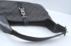 Authentic GUCCI Jackie Shoulder Bag GG Canvas Leather 00963 Black Junk 7917J