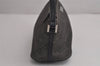 Authentic GUCCI Vintage Hand Bag Pouch Purse GG Canvas Leather 07198 Black 7918J