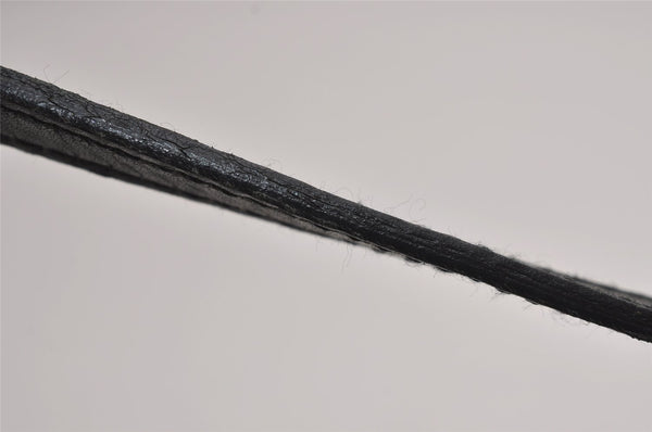 Authentic GUCCI Vintage Hand Bag Pouch Purse GG Canvas Leather 07198 Black 7918J