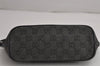 Authentic GUCCI Vintage Hand Bag Pouch Purse GG Canvas Leather 07198 Black 7918J