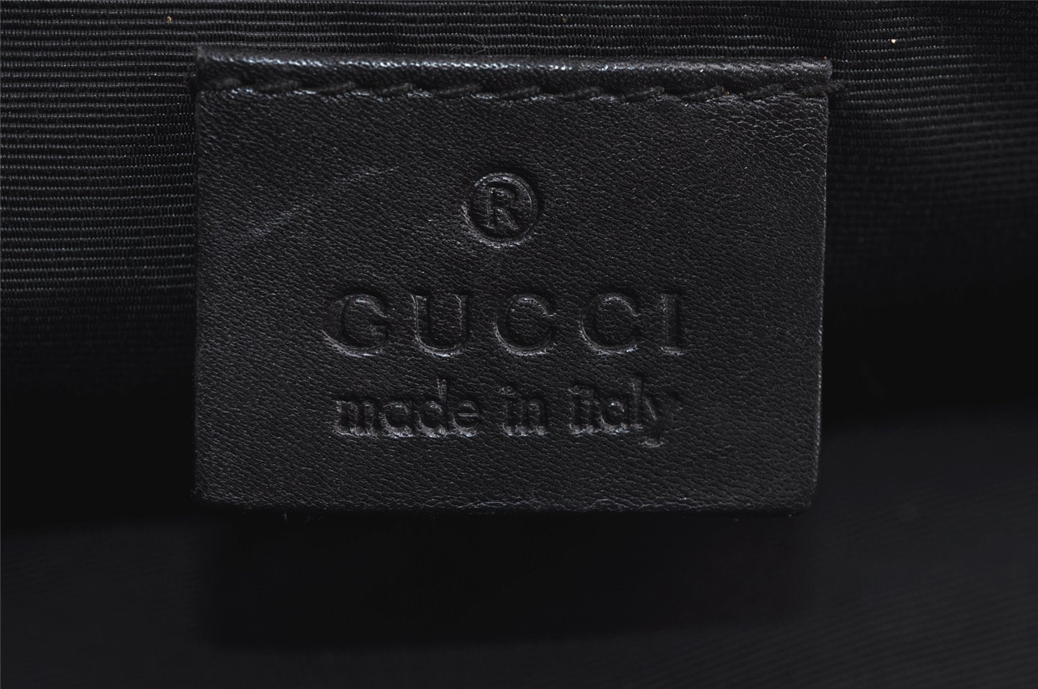 Authentic GUCCI Vintage Hand Bag Pouch Purse GG Canvas Leather 07198 Black 7918J