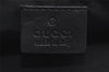 Authentic GUCCI Vintage Hand Bag Pouch Purse GG Canvas Leather 07198 Black 7918J