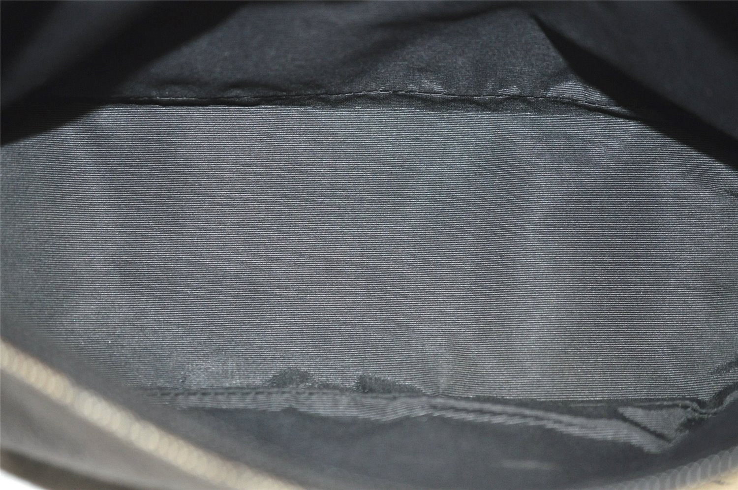 Authentic GUCCI Vintage Hand Bag Pouch Purse GG Canvas Leather 07198 Black 7918J