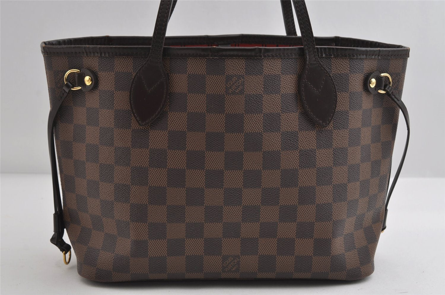 Authentic Louis Vuitton Damier Neverfull PM Shoulder Tote Bag N51109 LV 7919I