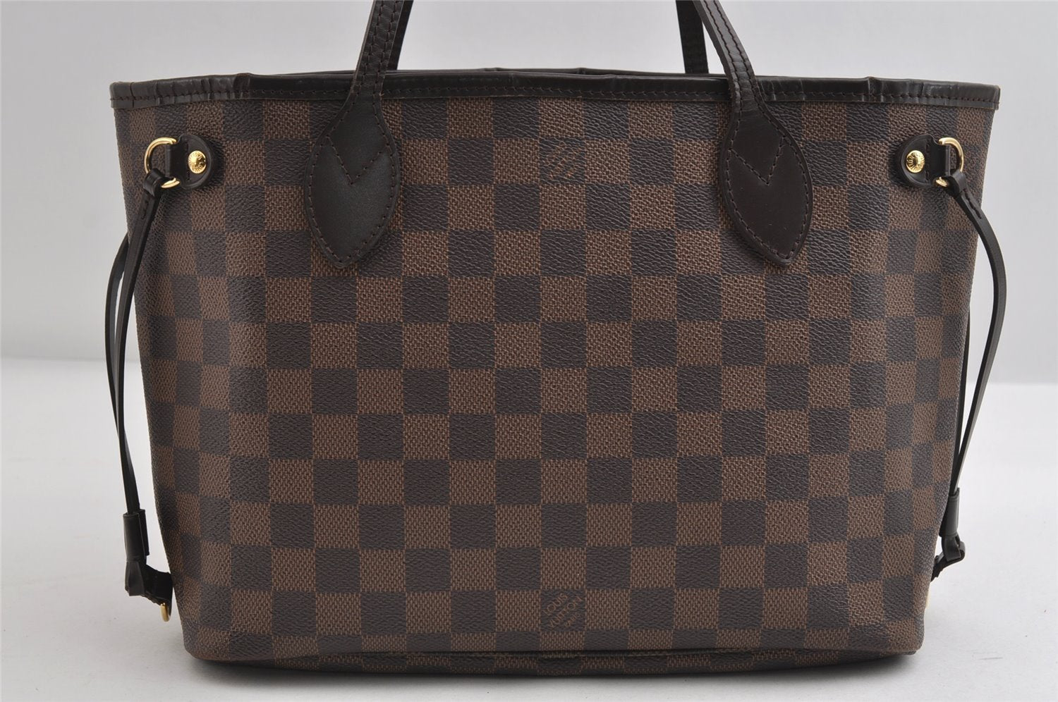 Authentic Louis Vuitton Damier Neverfull PM Shoulder Tote Bag N51109 LV 7919I