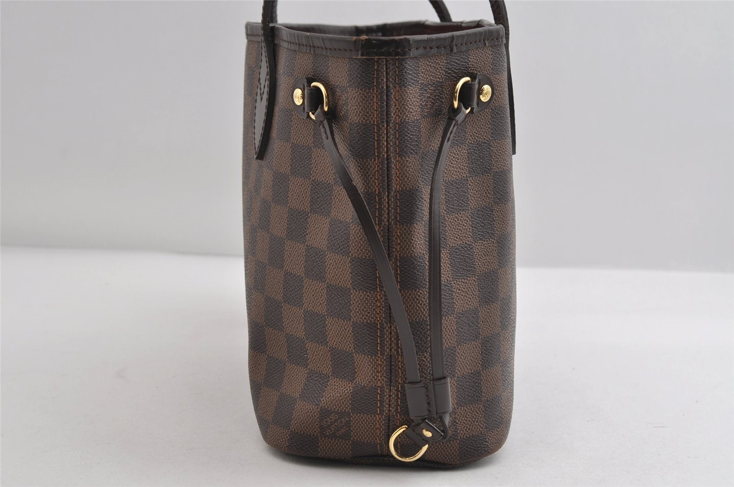 Authentic Louis Vuitton Damier Neverfull PM Shoulder Tote Bag N51109 LV 7919I