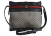 Authentic GUCCI Sherry Line Micro GG Shoulder Cross Bag PVC Leather Navy 7919J