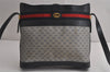 Authentic GUCCI Sherry Line Micro GG Shoulder Cross Bag PVC Leather Navy 7919J