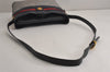 Authentic GUCCI Sherry Line Micro GG Shoulder Cross Bag PVC Leather Navy 7919J