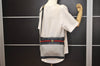 Authentic GUCCI Sherry Line Micro GG Shoulder Cross Bag PVC Leather Navy 7919J