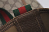 Authentic GUCCI Web Sherry Line Shoulder Tote Bag GG PVC Leather Brown 7920J