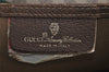 Authentic GUCCI Web Sherry Line Shoulder Tote Bag GG PVC Leather Brown 7920J