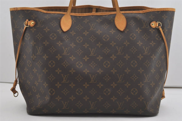 Authentic Louis Vuitton Monogram Neverfull GM Shoulder Tote Bag M40157 LV 7921I