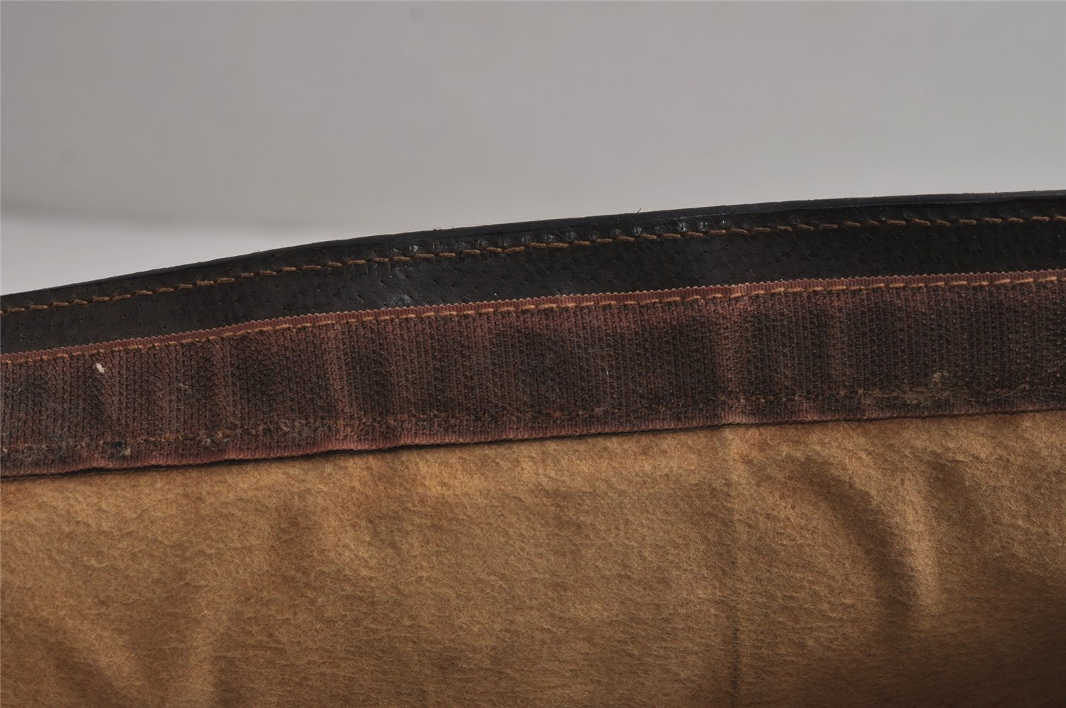 Authentic GUCCI Web Sherry Line Clutch Hand Bag Purse GG PVC Leather Brown 7922J