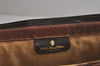 Authentic GUCCI Web Sherry Line Clutch Hand Bag Purse GG PVC Leather Brown 7922J