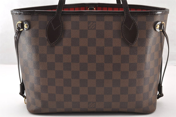 Authentic Louis Vuitton Damier Neverfull PM Shoulder Tote Bag N51109 LV 7923I