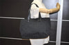 Authentic CHANEL New Travel Line Shoulder Tote Bag Nylon Leather Black 7923J