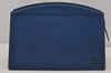 Authentic Louis Vuitton Epi Trousse Crete Clutch Bag Blue M48405 LV Junk 7924J