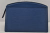 Authentic Louis Vuitton Epi Trousse Crete Clutch Bag Blue M48405 LV Junk 7924J