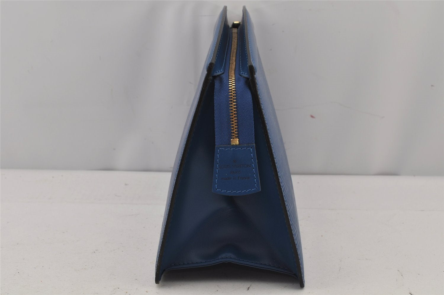 Authentic Louis Vuitton Epi Trousse Crete Clutch Bag Blue M48405 LV Junk 7924J