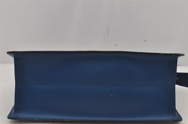 Authentic Louis Vuitton Epi Trousse Crete Clutch Bag Blue M48405 LV Junk 7924J