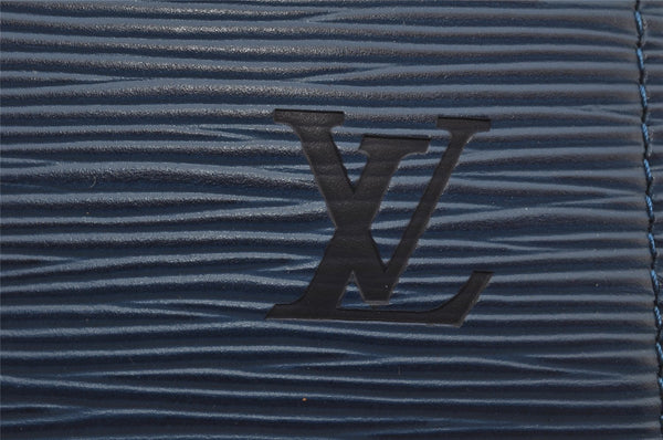 Authentic Louis Vuitton Epi Trousse Crete Clutch Bag Blue M48405 LV Junk 7924J