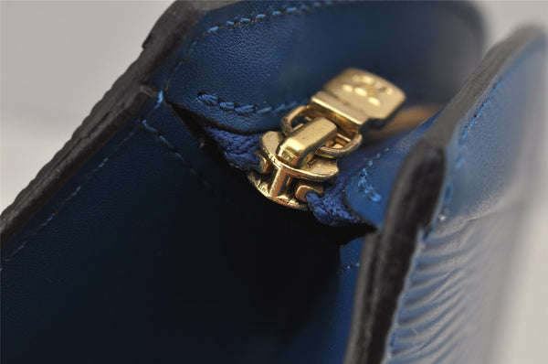 Authentic Louis Vuitton Epi Trousse Crete Clutch Bag Blue M48405 LV Junk 7924J