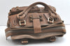 Authentic Chloe Elvire Vintage Hand Boston Bag Purse Leather Brown 7925J
