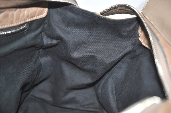 Authentic Chloe Elvire Vintage Hand Boston Bag Purse Leather Brown 7925J