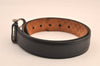 Authentic GUCCI Vintage Belt Leather 31.5-35.8" Black 7926M
