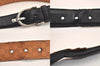 Authentic GUCCI Vintage Belt Leather 31.5-35.8" Black 7926M