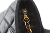 Authentic CHANEL Calf Skin Medallion CC Logo Shoulder Tote Bag Black 7927I