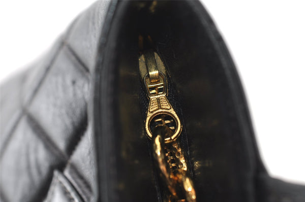 Authentic CHANEL Calf Skin Medallion CC Logo Shoulder Tote Bag Black 7927I