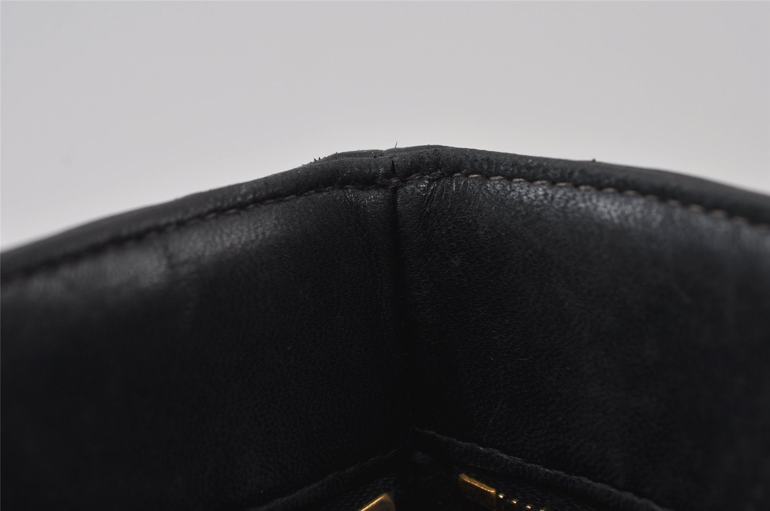 Authentic CHANEL Calf Skin Medallion CC Logo Shoulder Tote Bag Black 7927I