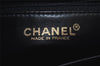 Authentic CHANEL Calf Skin Medallion CC Logo Shoulder Tote Bag Black 7927I