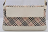 Authentic BURBERRY Nova Check Shoulder Hand Bag Purse Canvas Leather Beige 7928J