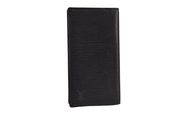 Authentic Louis Vuitton Epi Porte Cartes Credit Yen Wallet Black M63212 LV 7929M