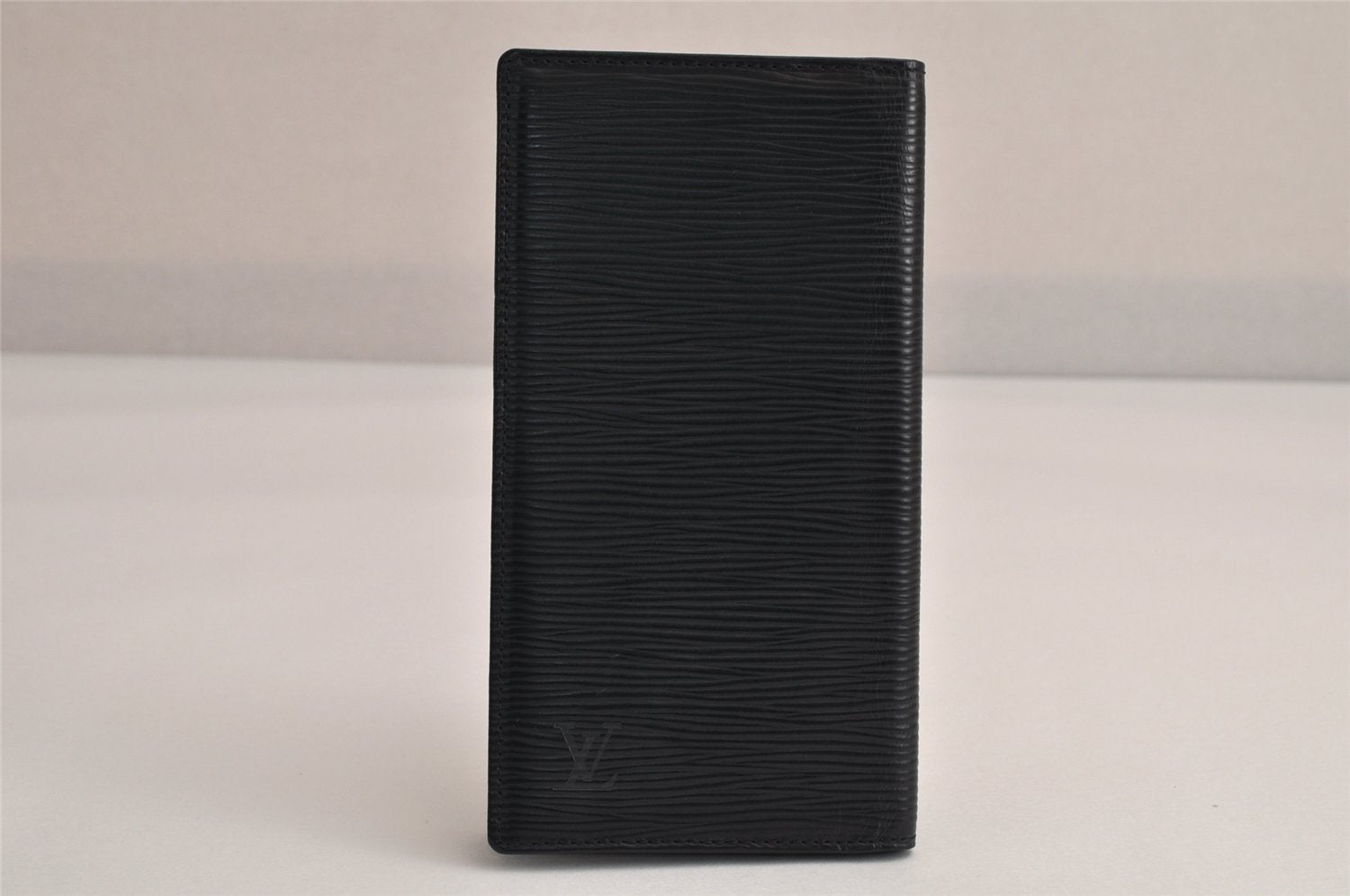 Authentic Louis Vuitton Epi Porte Cartes Credit Yen Wallet Black M63212 LV 7929M