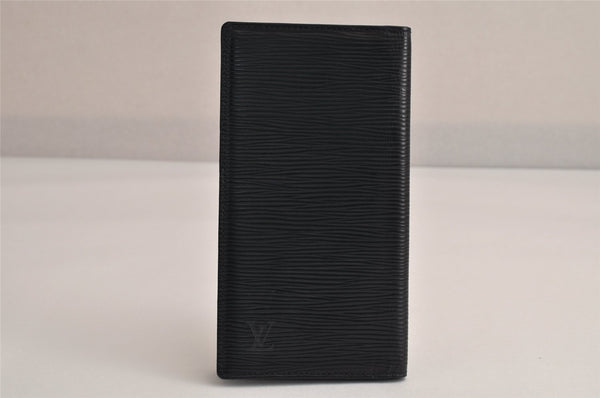 Authentic Louis Vuitton Epi Porte Cartes Credit Yen Wallet Black M63212 LV 7929M