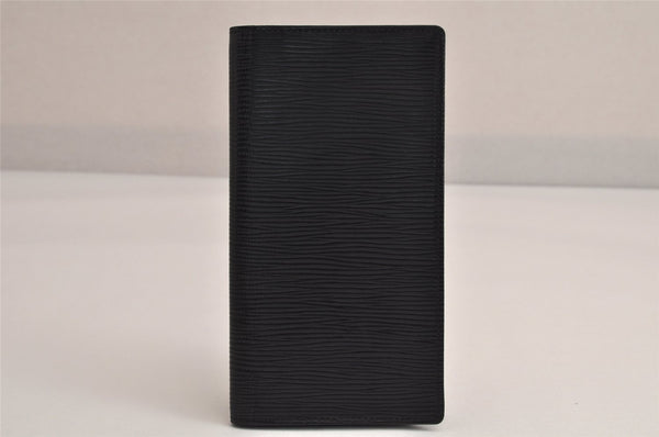 Authentic Louis Vuitton Epi Porte Cartes Credit Yen Wallet Black M63212 LV 7929M