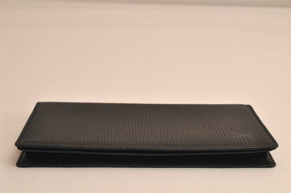 Authentic Louis Vuitton Epi Porte Cartes Credit Yen Wallet Black M63212 LV 7929M