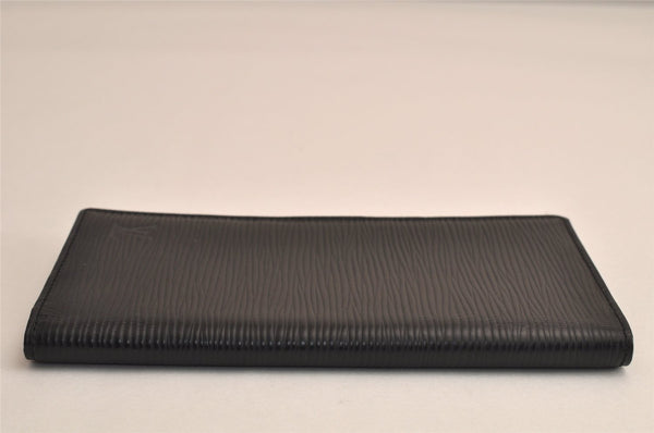 Authentic Louis Vuitton Epi Porte Cartes Credit Yen Wallet Black M63212 LV 7929M