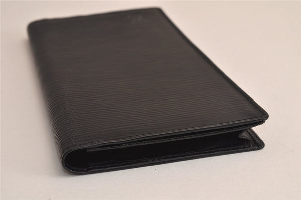 Authentic Louis Vuitton Epi Porte Cartes Credit Yen Wallet Black M63212 LV 7929M