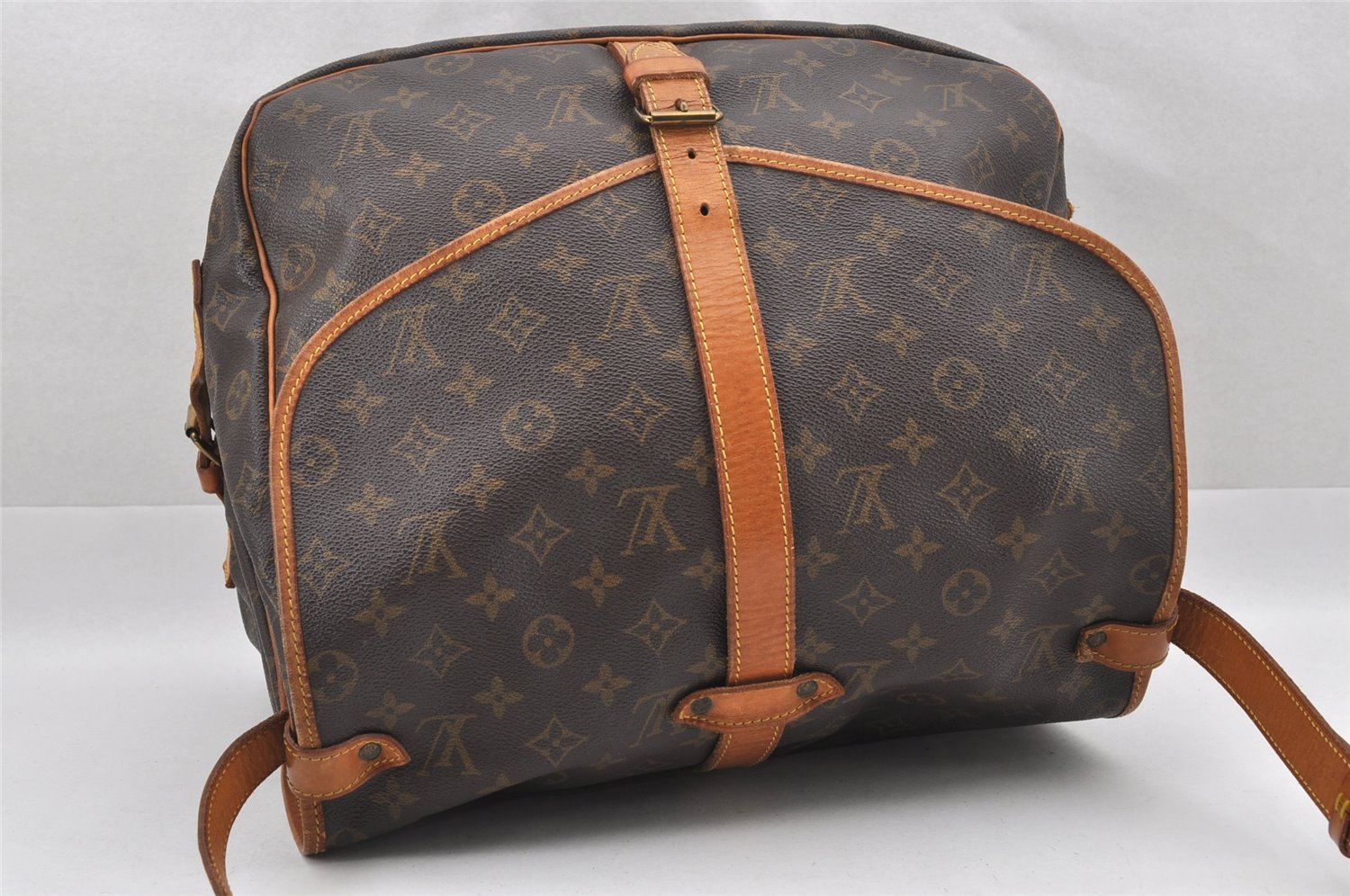 Authentic Louis Vuitton Monogram Saumur 35 Shoulder Cross Bag M42254 LV 7930I