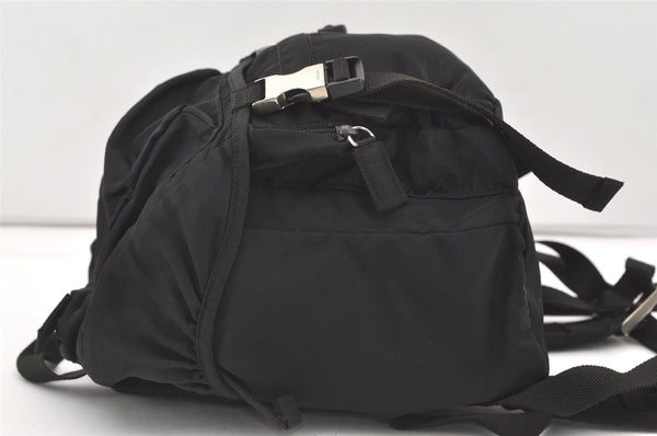 Authentic PRADA Vintage Nylon Tessuto Drawstring Backpack Black 7930J